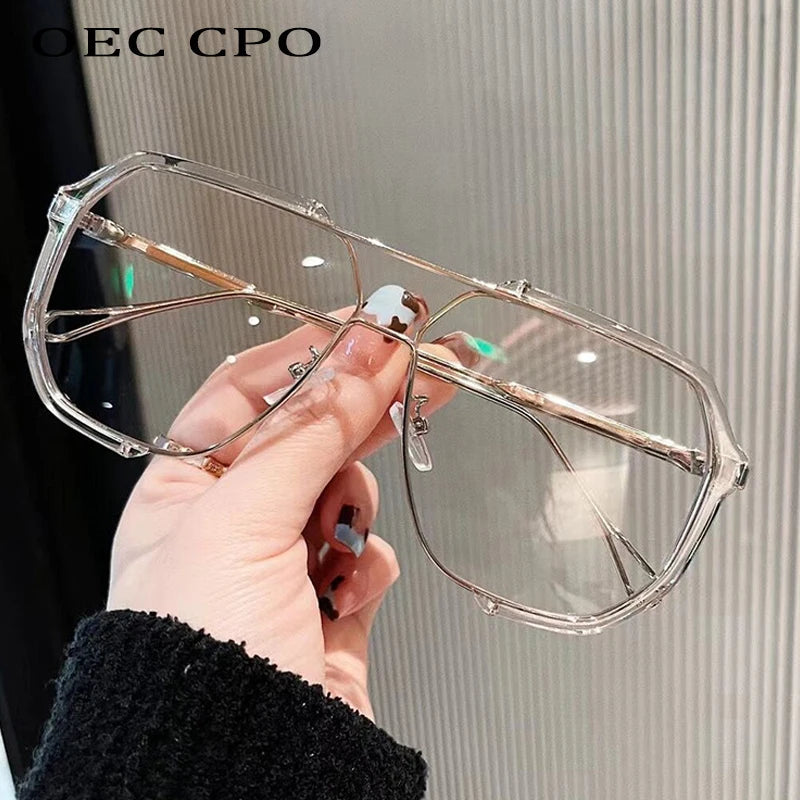 OVERSIZE SHADE - Square women's sunglasses with UV400 & colour change lenses