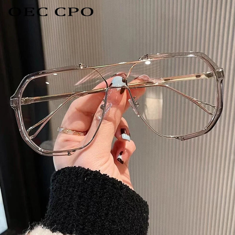 OVERSIZE SHADE - Square women's sunglasses with UV400 & colour change lenses