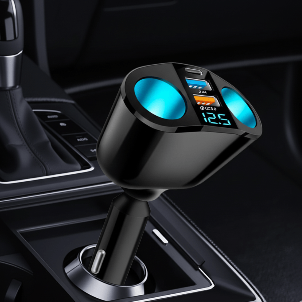 VOLTDUO – 12V–24V Kfz-Ladegerät mit zwei USB-Buchsen und heller LED-Spannungsanzeige 0