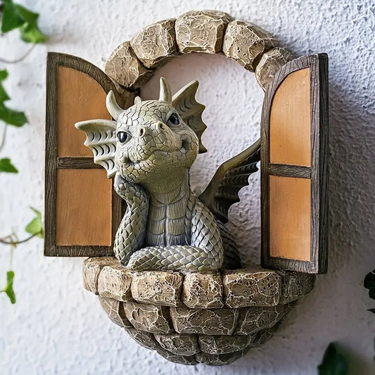 Verzauberter Drache - Handgefertigte Gartendekoration Für Märchengärten & Gartendeko 0
