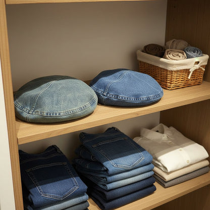 Vintage Denim Baskenmütze – Zeitloser Retro-Charme Für Damen, Leicht & Atmungsaktiv 4