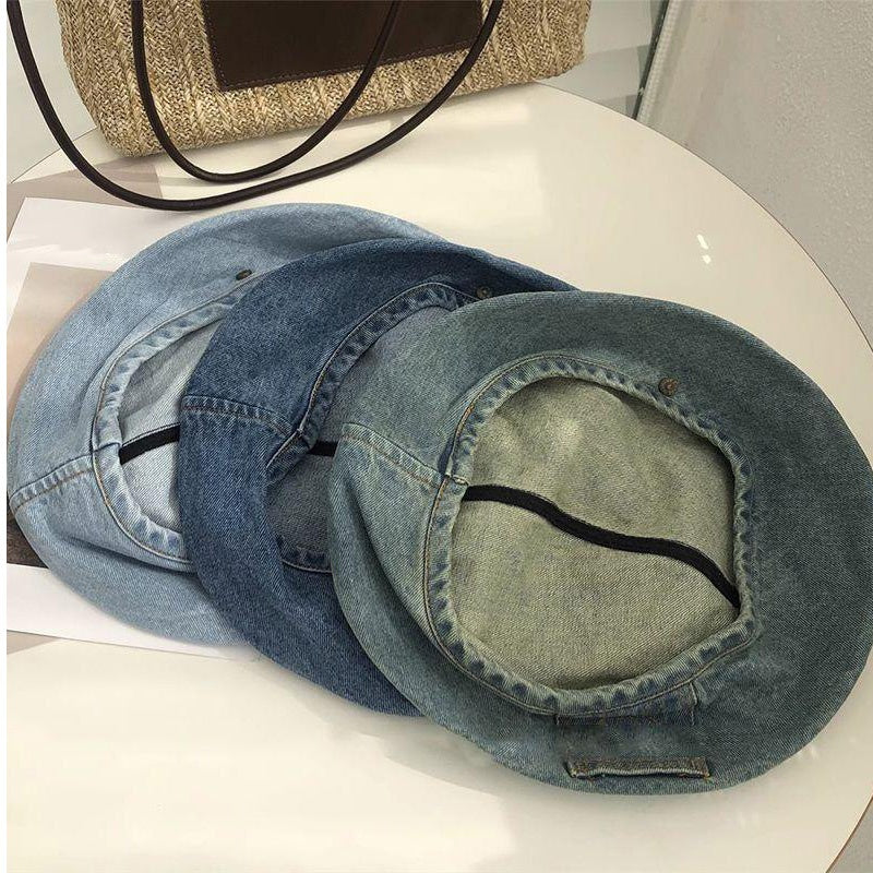 Vintage Denim Baskenmütze – Zeitloser Retro-Charme Für Damen, Leicht & Atmungsaktiv 5