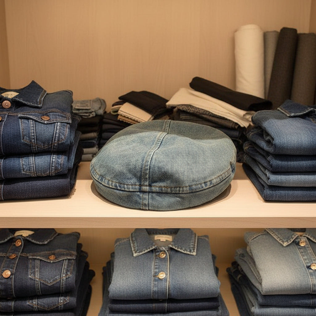 Vintage Denim Baskenmütze – Zeitloser Retro-Charme Für Damen, Leicht & Atmungsaktiv 6