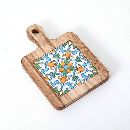 Vintage Holzuntersetzer - Massivholz Isoliermatte für Töpfe & Blumen 5