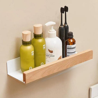 Virelle - Badezimmer-Wandregal aus Massivholz mit feuchtigkeitsbeständiger Oberfläche 9
