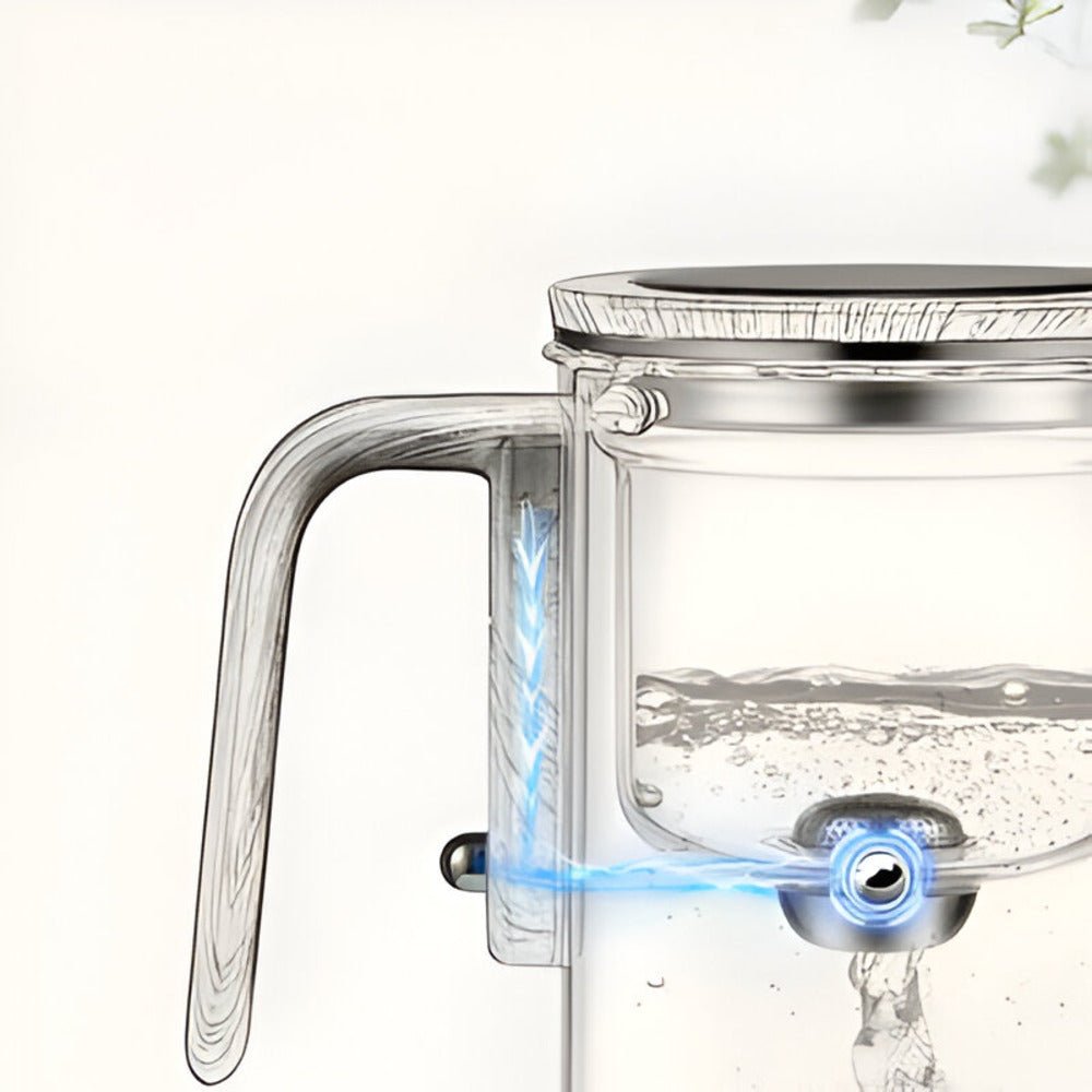 TEA ENJOYMENT – Elegant teapot made of heat-resistant plastic with stainless steel strainer