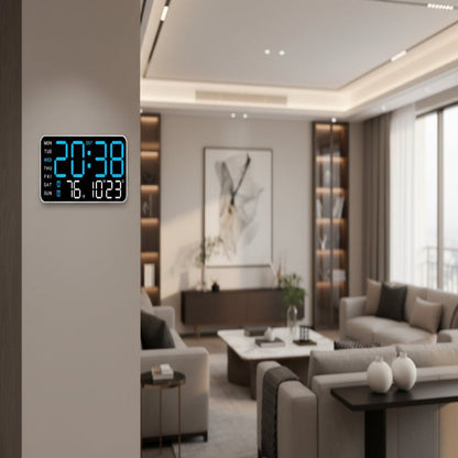 WALLSYNC PRO – Digitale Wanduhr mit Fernbedienung, zwei Alarmen und Temperaturanzeige 2