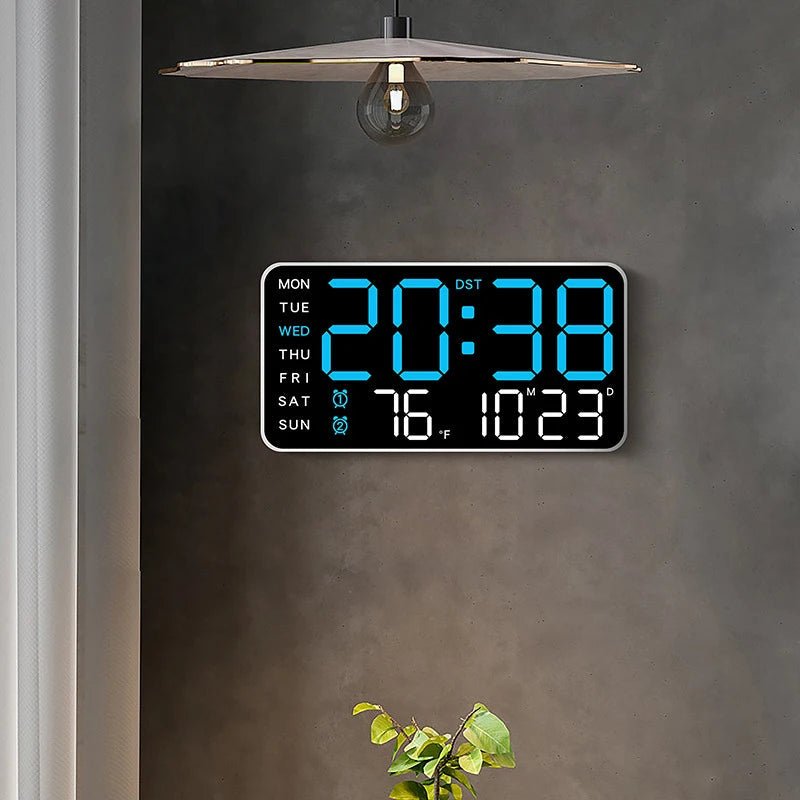 WALLSYNC PRO – Digitale Wanduhr mit Fernbedienung, zwei Alarmen und Temperaturanzeige 5