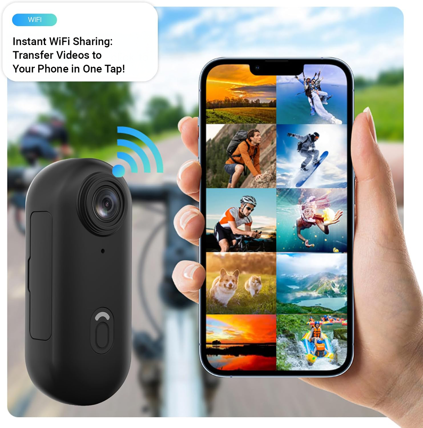WAVECAM Pro – 4K wasserdichtes Action-Kamera-Paket mit Halterungen und SD-Karte 8