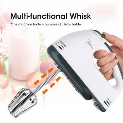 WHIP FORCE – Elektrischer Handmixer mit 7 Geschwindigkeitsstufen und Knethaken zum Backen und Schlagen 4
