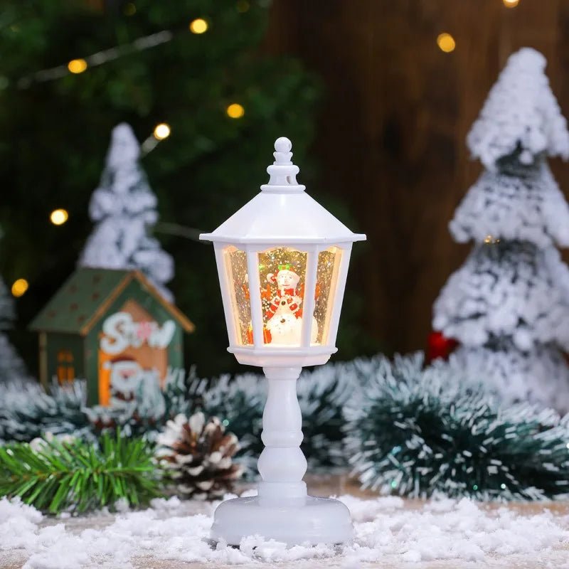 WINTERGLOBE – LED-Schneelaterne mit sanftem Wirbel und warmem Schein 7