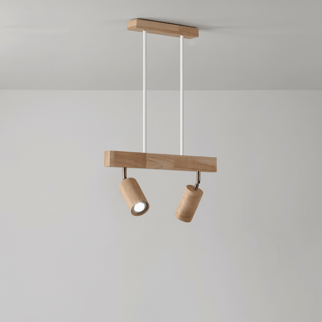 WOODARC – Elegante, verstellbare LED-Deckenleuchte aus Massivholz für moderne, minimalistische Räume 10