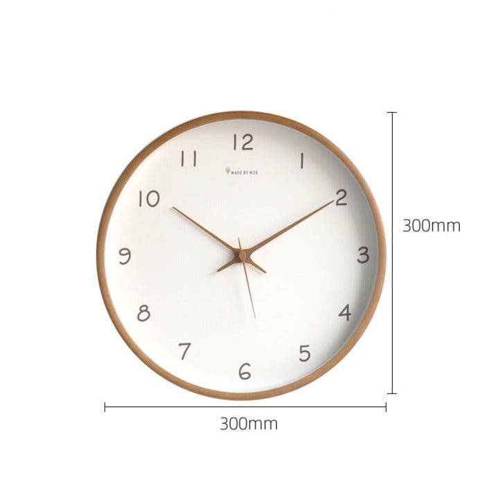 WOODHAVEN – 10 Zoll große, geräuschlose analoge Wanduhr aus Massivholz 4