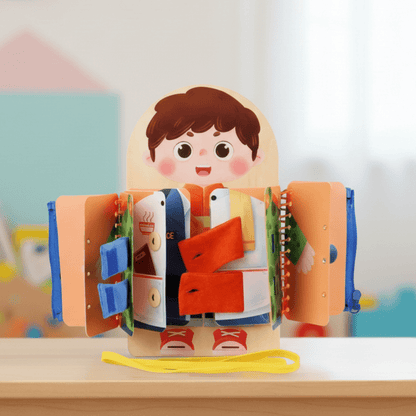 WOODIFRAME – Montessori-Aktivitätsbrett mit mehreren Ebenen für interaktives Spielen und Kompetenzentwicklung 0