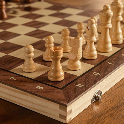 WOODMAG CHESS – Magnetisches Schachspiel aus Holz, faltbar und reisefreundlich 1