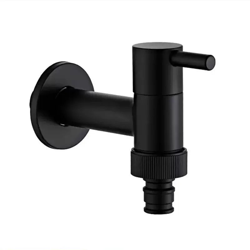 Wandmontierter Wasserhahn Schwarz aus Messing für Küche und Bad - Hochwertige Küchenarmatur 4
