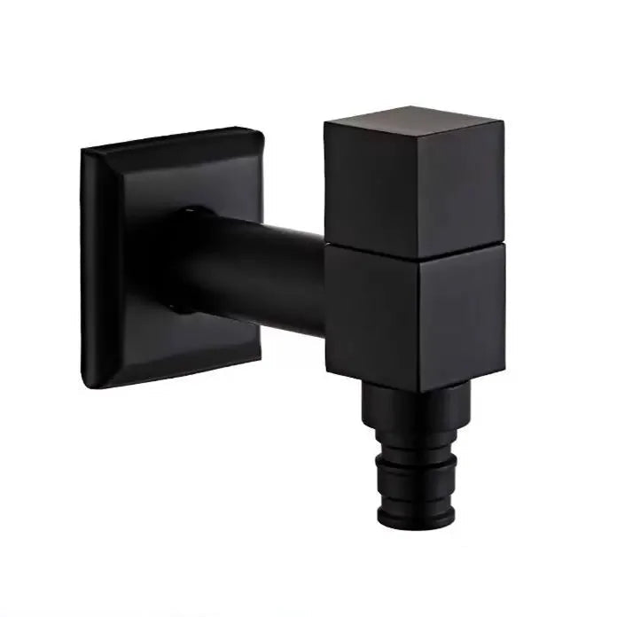 Wandmontierter Wasserhahn Schwarz aus Messing für Küche und Bad - Hochwertige Küchenarmatur 6