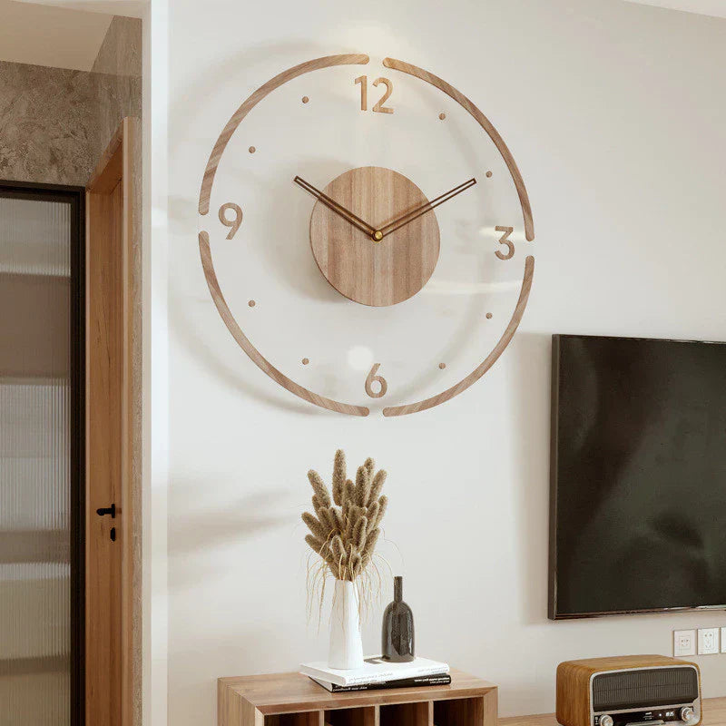 NORDIC CLOCK - Silent wooden wall clock in a minimalist design