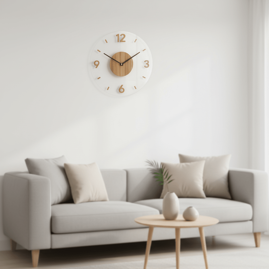 NORDIC CLOCK - Horloge murale silencieuse en bois au design minimaliste