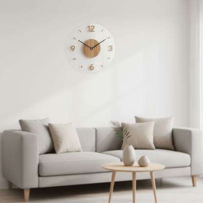 NORDIC CLOCK - Horloge murale silencieuse en bois au design minimaliste