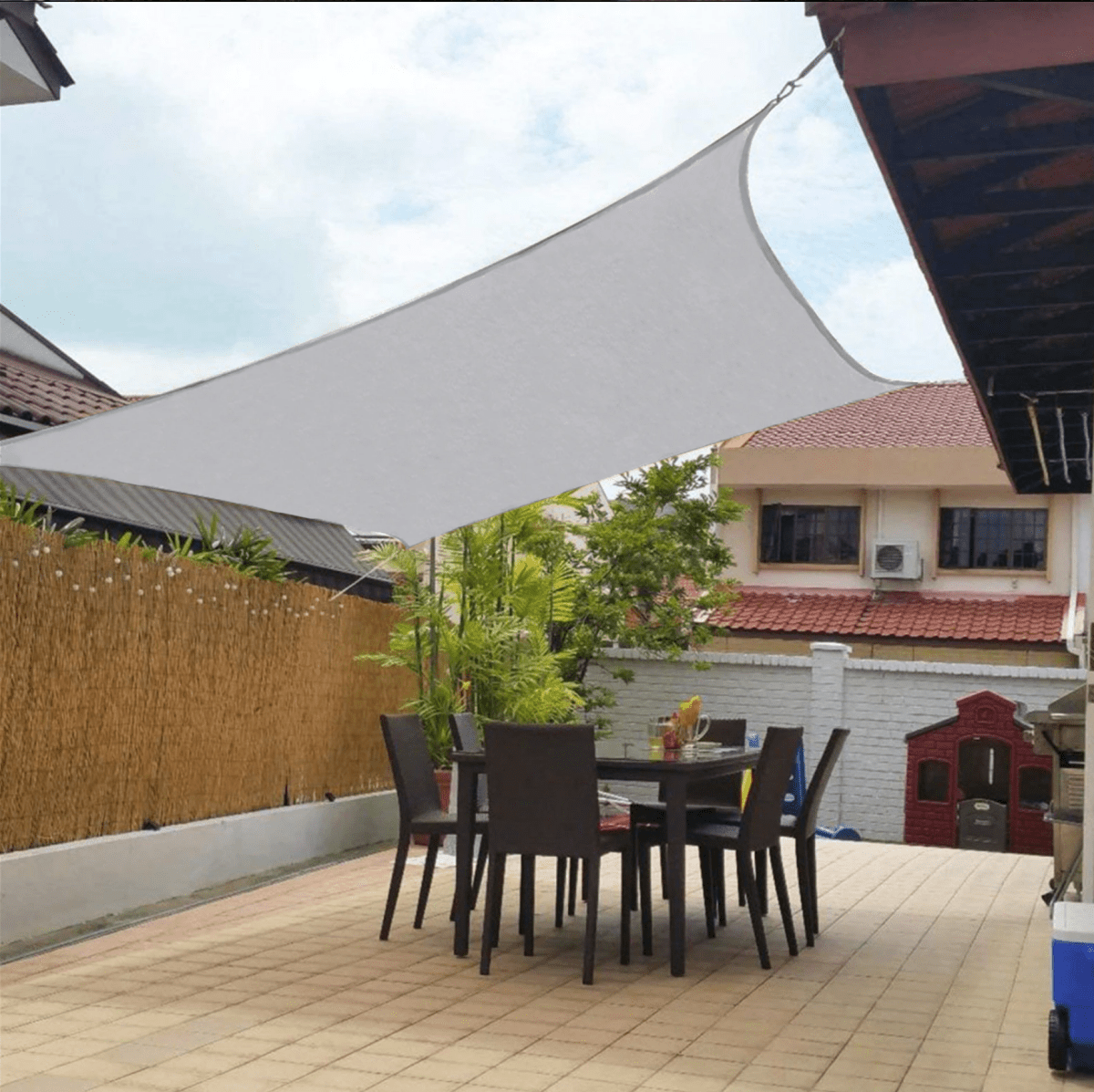 Wasserabweisender Sonnenschirm Rechteckig – UV-Schutz für Balkon und Garten 6
