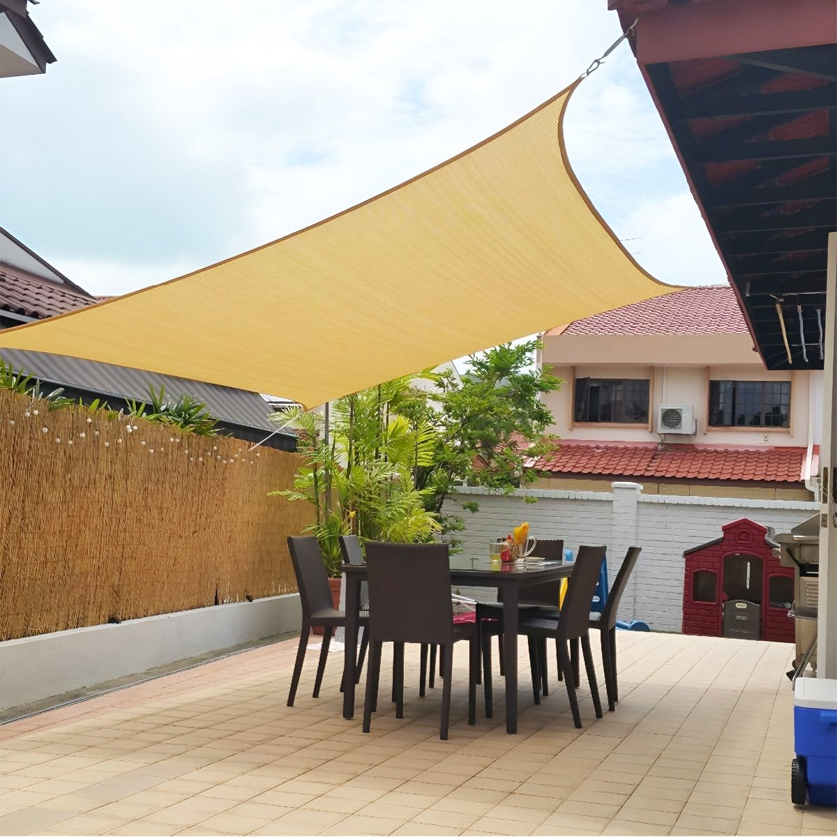 Wasserabweisender Sonnenschirm Rechteckig – UV-Schutz für Balkon und Garten 8