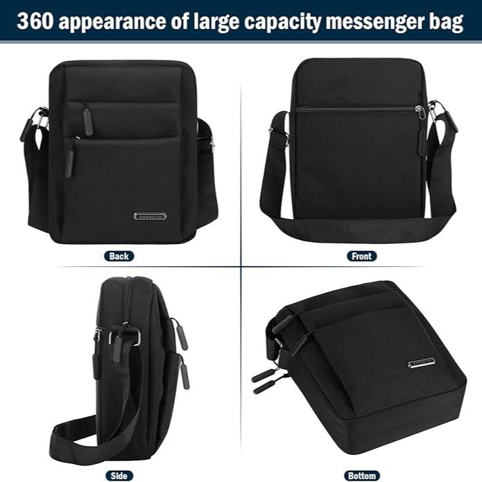 METROSAFE – Bolso de hombro impermeable para hombre con diseño antirrobo