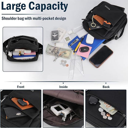 METROSAFE – Bolso de hombro impermeable para hombre con diseño antirrobo