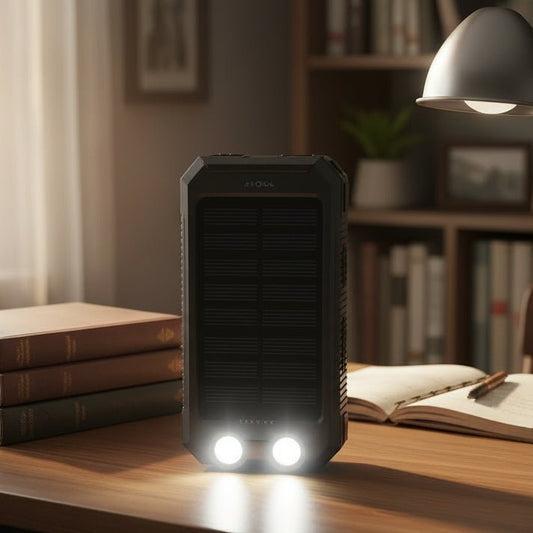 SOLARFORCE Power Bank – Waterproof Solar Power Bank with 30000mAh for Outdoor Adventures