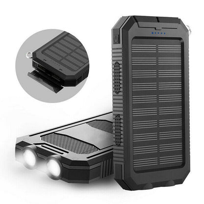 SOLARVAULT - Waterproof Solar Power Bank with 500000mAh & Dual-USB