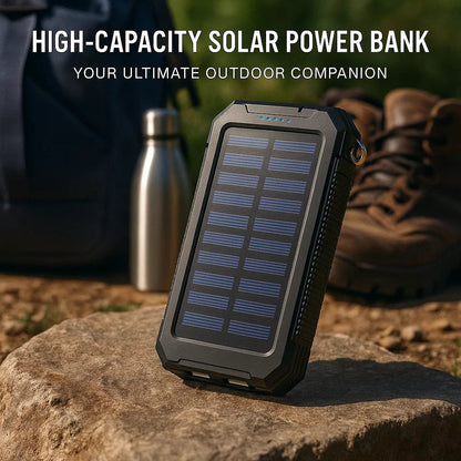 SOLARVAULT - Waterproof Solar Power Bank with 500000mAh & Dual-USB