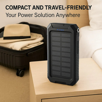 SOLARVAULT - Waterproof Solar Power Bank with 500000mAh & Dual-USB
