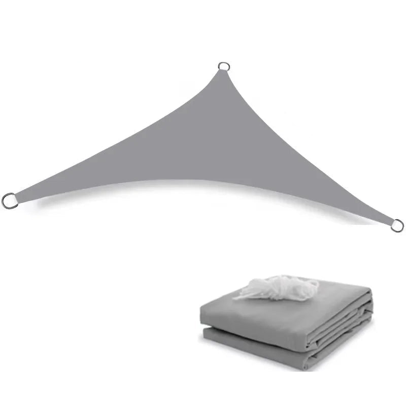 Wasserdichtes Dreieck-Sonnensegel 300D Polyester für Terrasse und Balkon - 98% UV-Schutz 7