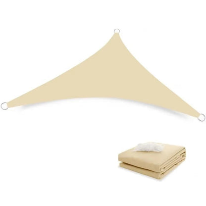Wasserdichtes Dreieck-Sonnensegel 300D Polyester für Terrasse und Balkon - 98% UV-Schutz 8