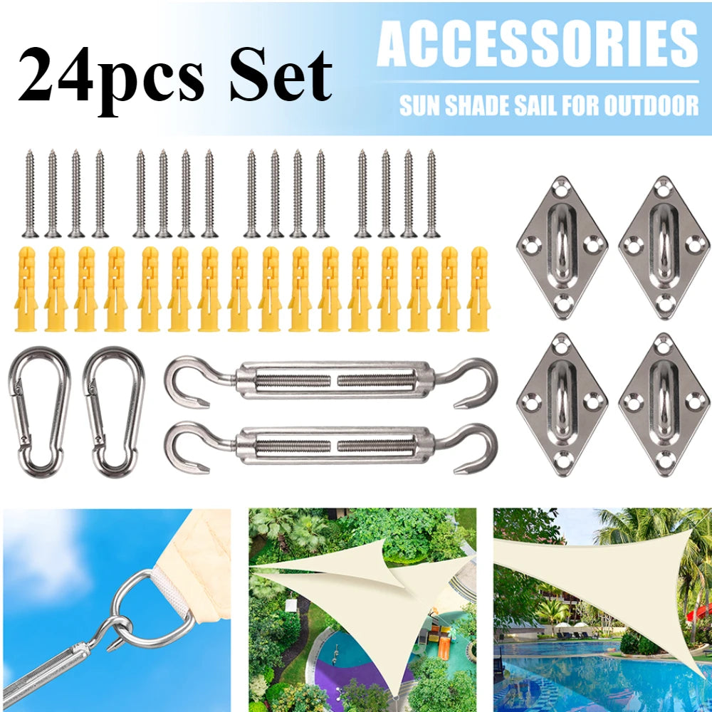 Wasserdichtes Dreieck Sonnensegel 400 mm HH für Terrasse & Garten - UV-Schutz 4