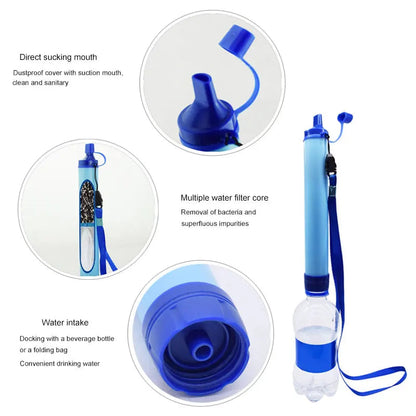 AQUAPREP Survival Filter - Portable water filter with 4-stage filtration for emergencies & outdoor adventures