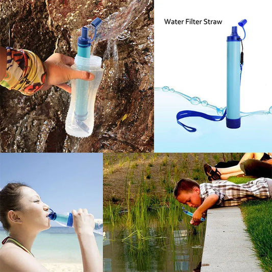 AQUAPREP Survival Filter - Portable water filter with 4-stage filtration for emergencies & outdoor adventures
