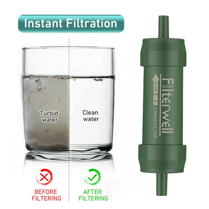 Westtune Mini filtro per l'acqua - Filtro per l'acqua portatile per il campeggio e le emergenze