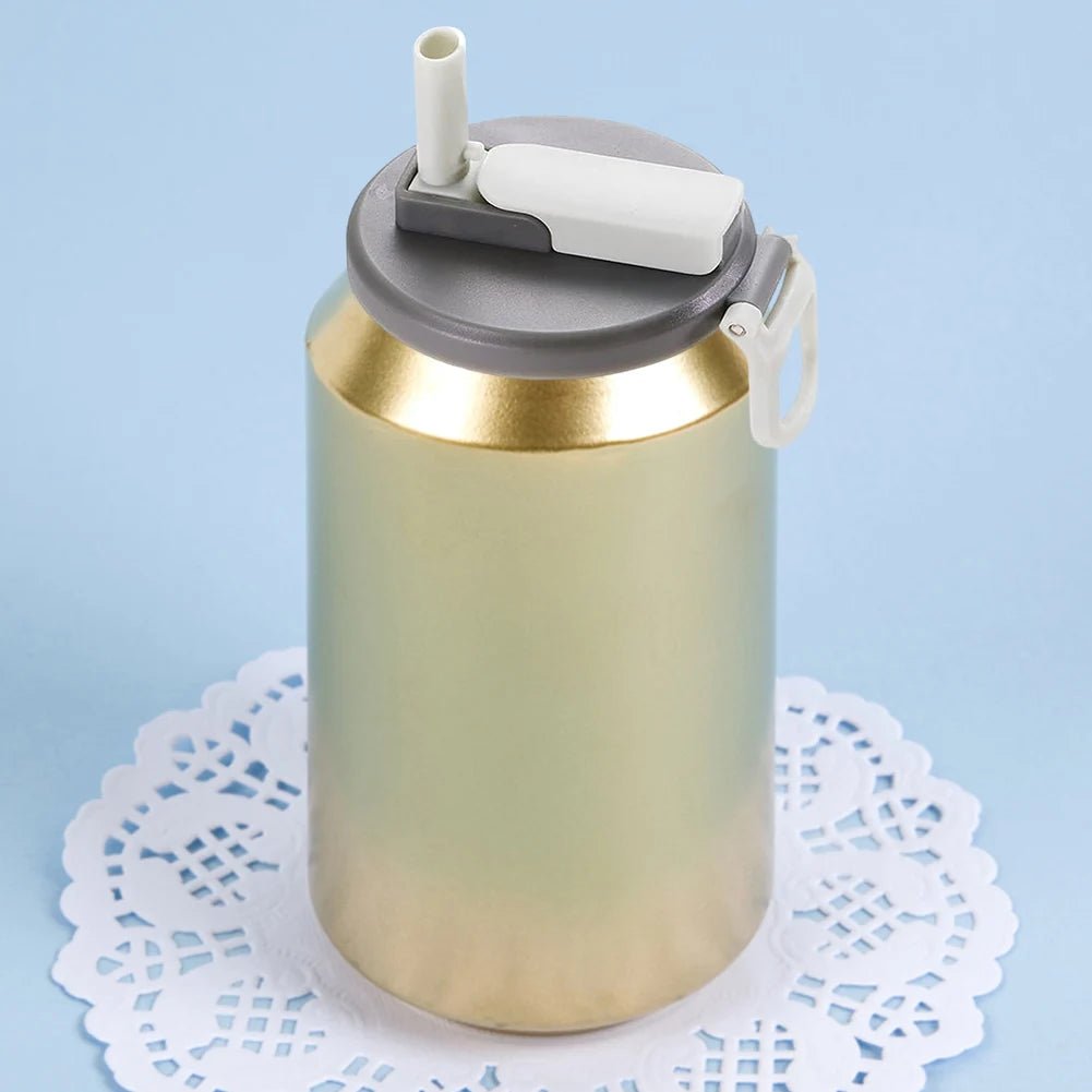 Wiederverwendbare Getränkedosendeckel mit Strohhalm - 2/4er Set aus ABS für Frische und Schutz 2