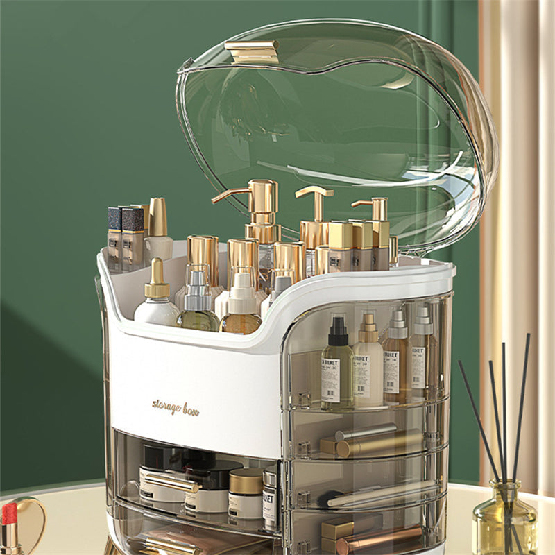 Make Up Organizer - Staubdichter Kosmetik Organizer für Schminktisch, Transparent-5