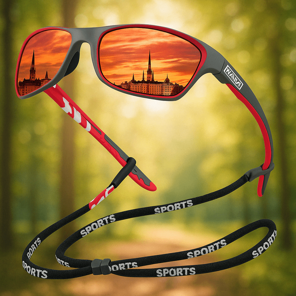 POLARSPORTX Pro - Lunettes de soleil polarisées de sport avec protection UV400 pour l'extérieur et le quotidien