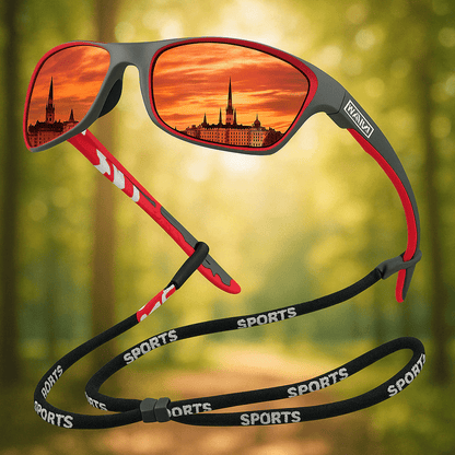 POLARSPORTX Pro - Lunettes de soleil polarisées de sport avec protection UV400 pour l'extérieur et le quotidien