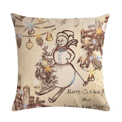 YULECUSH – Festlicher 18-Zoll-Kissenbezug mit verstecktem Reißverschluss für die Weihnachtsdekoration 21