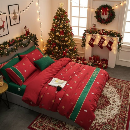 ARCTICTHREAD – Christmas bedding set made from 100% Egyptian cotton with cool percale weave