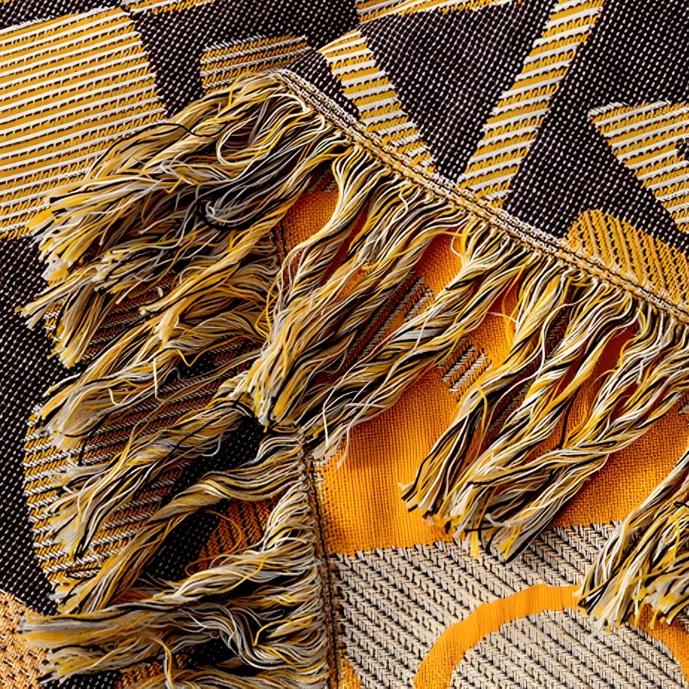 NAYARA – Reversible cotton blanket with boho pattern