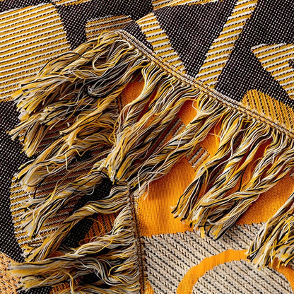 NAYARA – Reversible cotton blanket with boho pattern