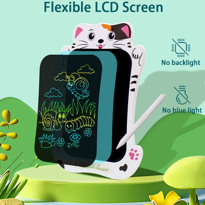 DRAWBUDDY 8.5" - LCD drawing board for children with animal motifs & stylus
