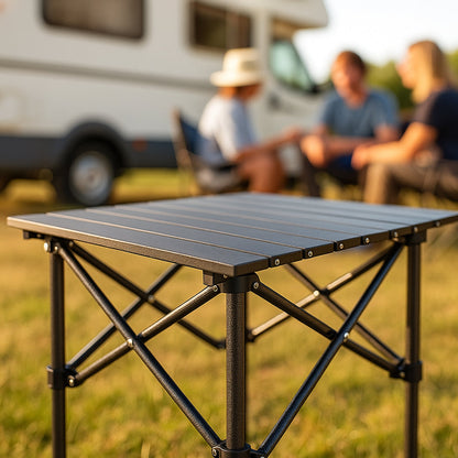 CAMPFLEX TABLE - Foldable camping table with X-frame & heat-resistant surface