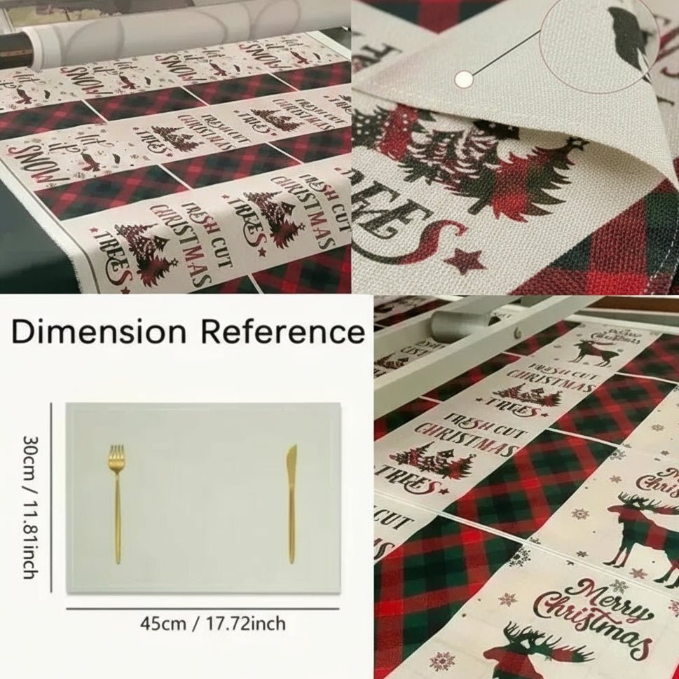 Zwergenmatte – Tischset mit Weihnachtswichtelmotiv für festliche Tischdekoration 3