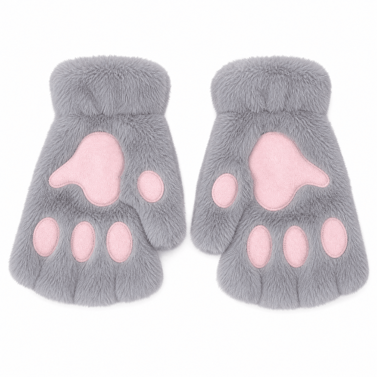 PAWLETTA – Mitaines en peluche à motif de pattes de chat